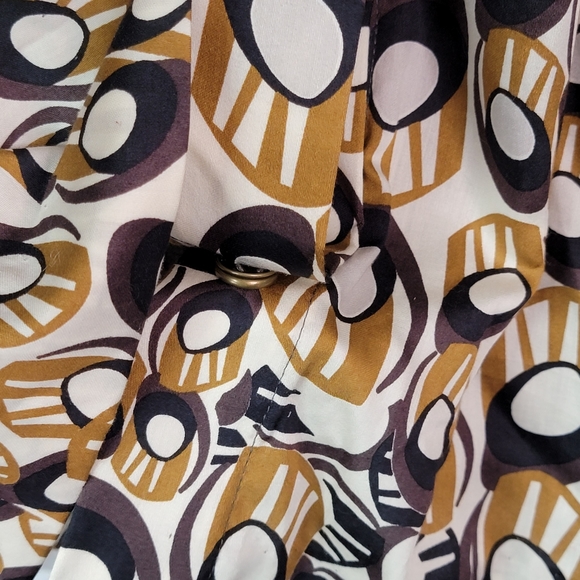 Anthropology Parameter Modern Graphic A Line Mid Length Skirt Snap Pockets NWT - Picture 5 of 14